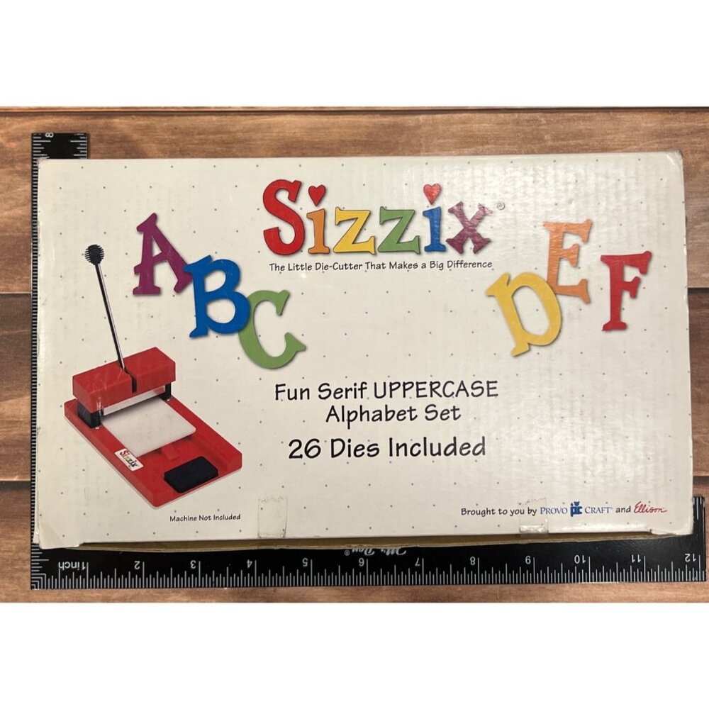 Sizzix 38-0606 Fun Serif Uppercase Alphabet Set of 26 Die-Cutters